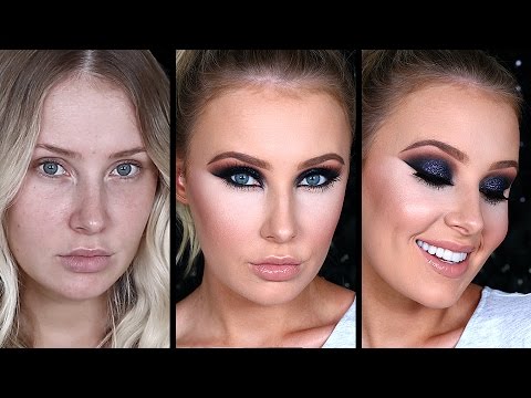 GLITTER GALAXY SMOKEY EYE Full Glam Tutorial | Lauren Curtis