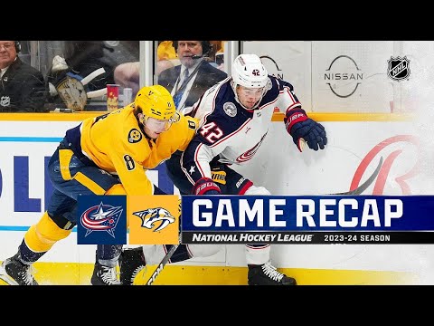 Columbus Blue Jackets vs Nashville Predators | April 13, 2024 | Game Highlights | NHL Regular Season