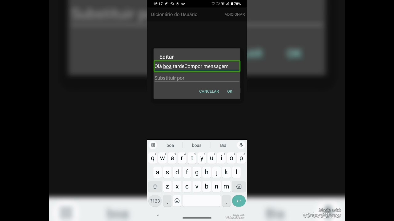 como tirar a mensagem compor mensagem que apareceu no whatsapp