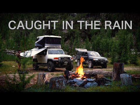 Peaceful Rain ASMR Camping in the Mountains   FJ Cruiser & 3rd Gen 4Runner