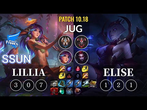 AF SSUN Lillia vs Elise Jungle - KR Patch 10.18
