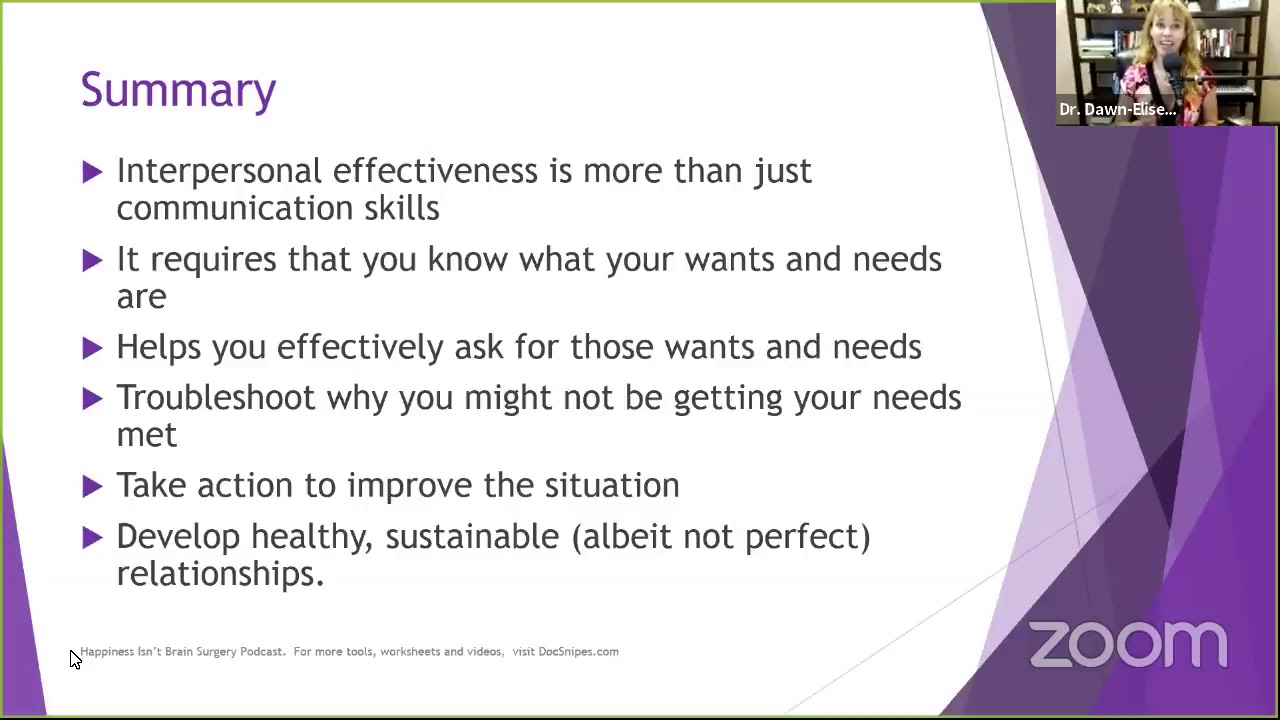 Happiness Isn't Brain Surgery Interpersonal Effectiveness