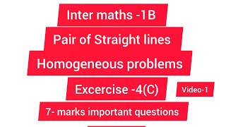 pair of straight lines video 1