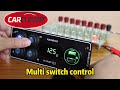 Panel so 4 spínačmi, USB-C PD 30 W, USB-A QC 3.0 a voltmetrom – 12/24 V, 170 × 65 mm - Video Youtube