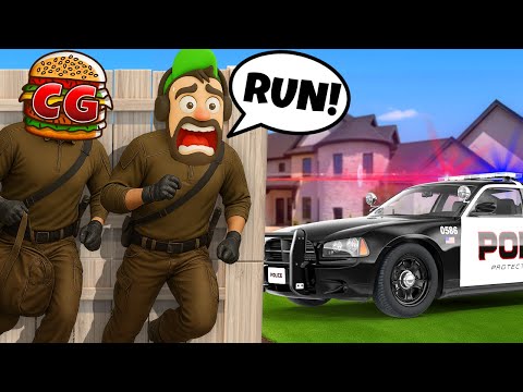 Robbing Rich Houses Ends in a Police Showdown! (Crime Simulator)