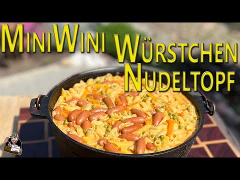 Mini Wini Würstchenketten One Pot Nudeltopf aus dem Dutch Oven// schnell zubereitetes Kinderessen