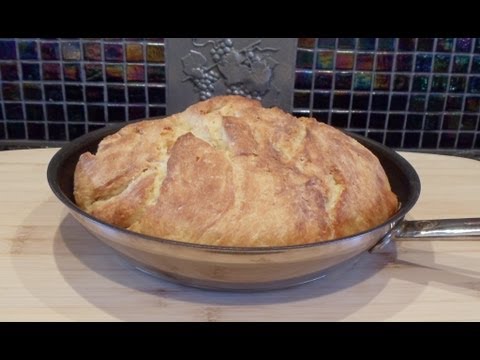 Easy No-Knead Bread Baked in a Skillet (No Dutch Oven... No Problem)