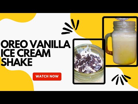 OREO VANILLA ICE CREAM SHAKE RECIPE BY LAMIA🥛🍨
