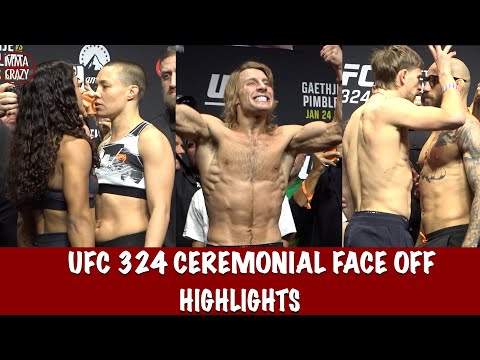 UFC 324 Ceremonial FINAL Face off Highlights