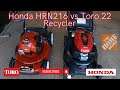 Honda HRN 216 vs Toro Recycler 22 Lawn Mower Smartstow HRN216VKA Comparison