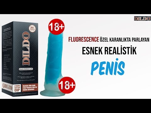 Fluorescence Özel Karanlıkta Parlayan Jel Dokulu Ekstra Yumuşak Realistik Penis