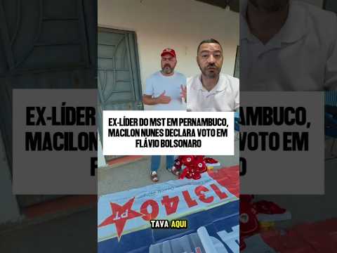 EX-LÍDER DO MST EM PERNAMBUCO DECLARA VOTO EM FLÁVIO BOLSONARO!