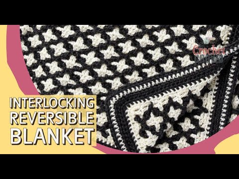 Two-Sided Design: Interlocking Reversible Geometric Crochet Blanket