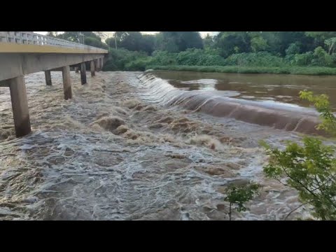 Quarto dia de Cheia Rio Salgado em Aurora Ceará Segura Castanhão hoje 17/04/2024