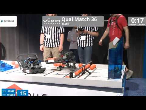VEX Worlds 2016 - VEXIQ Middle School - Math - Qual 36 (3204E 10660B) 85