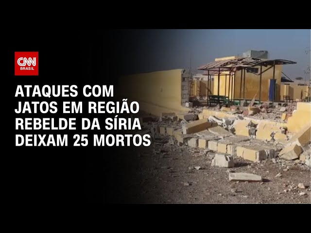 Ataques com jatos em região rebelde da Síria deixam 25 mortos | CNN NOVO DIA