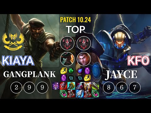 GAM Kiaya Gangplank vs kfo Jayce Top - KR Patch 10.24