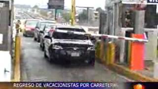La Secretaria de Seguridad Pública (Policia Federal) reporto mayor flujo vehicular