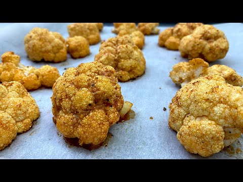 Coliflor al Horno aliñada con pimentón y queso