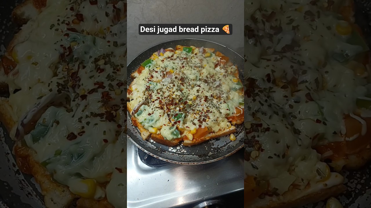 bread pizza🍕 recipe #ytshort #shorts