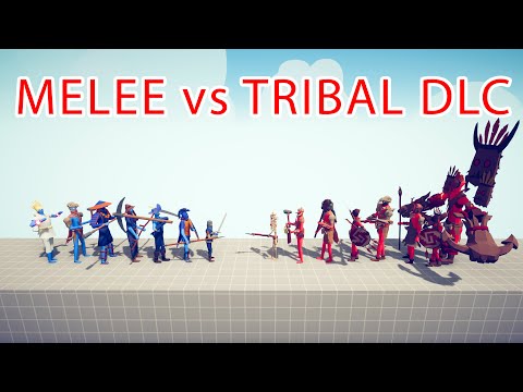 MELEE Team vs TRIBAL DLC Team - Totally Accurate Battle Simulator TABS