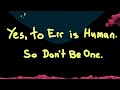 Will Wood Lyrics To Err Is Human So Don T Be One