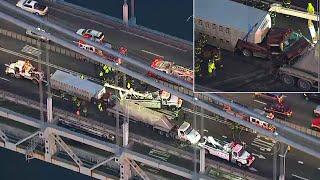 Trailer hauling livestock crashes on Verrazzano-Narrows Bridge