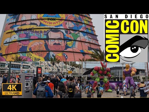 [4K] San Diego Comic-Con - Convention Center Walk