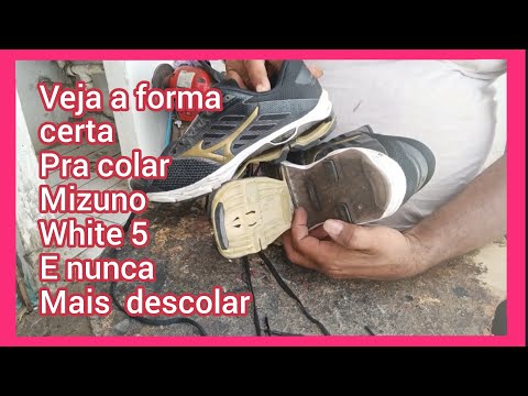 Como consertar solado descolado de Mizuno white 5