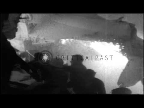 F2H aircraft crashes while landing on the flight deck of USS Essex in the Japanes...HD Stock Footage