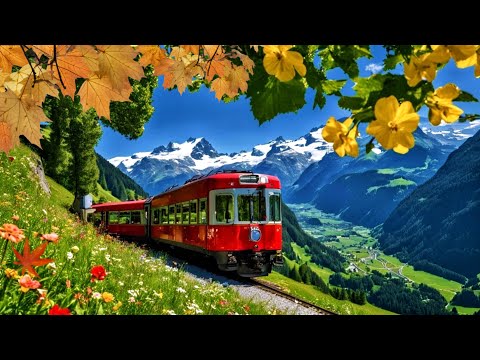 World’s Most Scenic Train Journey In Switzerland🇨🇭Lauterbrunnen To Grindelwald 🚂 