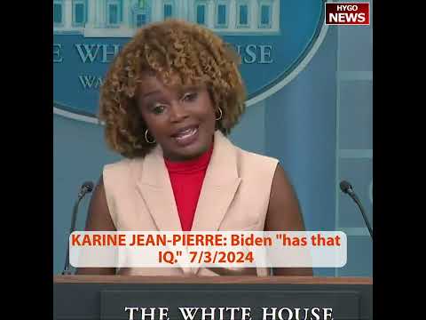 Q: Biden not unscripted way without teleprompters? KJP: Biden is as sharp as ever, he has that IQ