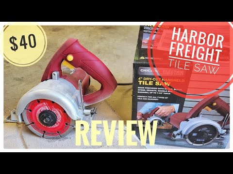 Review Harbor Freight Tile Saw Chicago Electric Works Great!