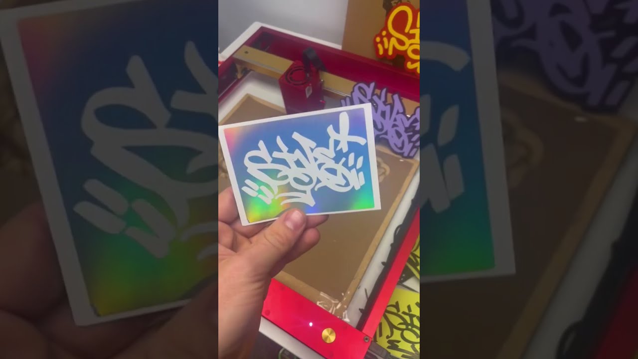 Laser Stickers #streetart