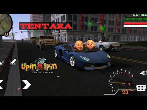 Upin Ipin Membeli Mobil Balap Viral Dikawal Tentara | UPIN IPIN GTA
