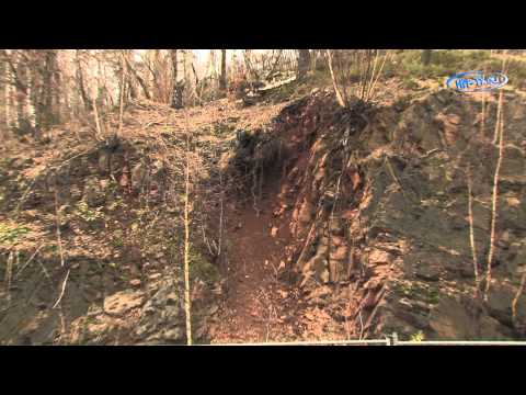 Hang abgerutscht in Aue (Sachsen)