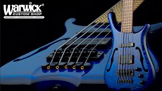 Video thumbnail for Warwick Custom Shop Masterbuilt - Infinity 5-String - AAAA Quilted Maple Top - Ocean Blue #16-3352 by Framus & Warwick