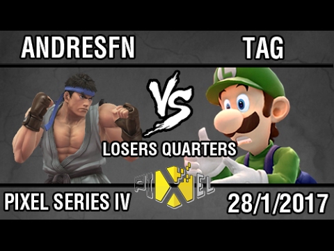 [Pixel Series IV] AndresFn (Ryu) Vs. Tag (Luigi) Loser Quarters