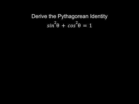Problem of the day (12/31/2025): Derive the Pythagorean Identity