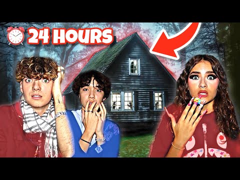 24 HOURS In A HAUNTED Cabin! (I Got Cursed)