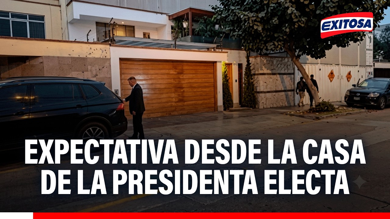 🔴🔵 Gran expectativa se vive en los exteriores de la vivienda de la presidenta Keiko Fujimori