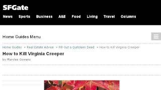 How-To Control Virginia Creeper