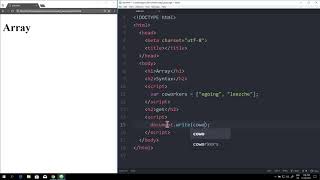 WEB2 JavaScript - 20.배열