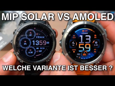 Garmin Fenix ​​8 Solar vs Fenix ​​8 AMOLED 👉🚲 All differences & battery comparison