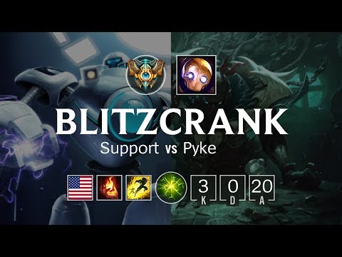 Blitzcrank Support vs Pyke - NA Challenger Patch 8.20