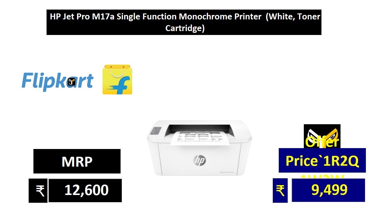 HP Jet Pro M17a Single Function Monochrome Printer  White, Toner Cartridge