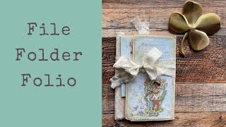 How to make a 5x7 folio journal from a file folder