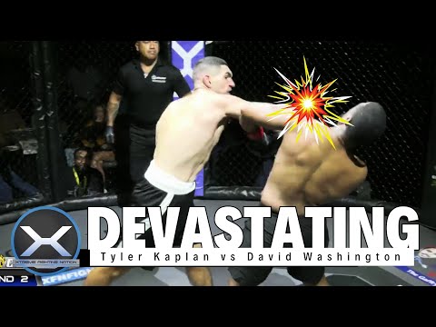 DEVASTATING Boxing Bout – Tyler Kaplan vs David Washington at XFN 48 in Coral Springs, FL  #boxing