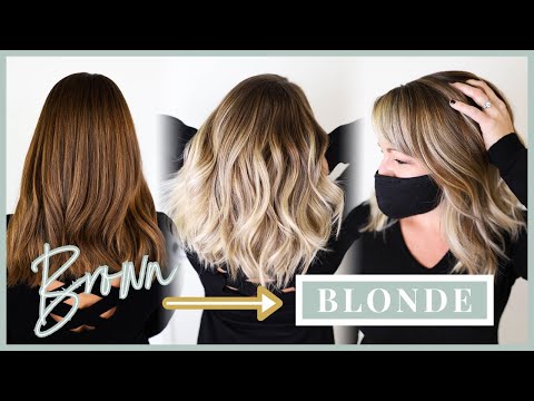 Brown to Blonde Transformation in one appointment 😱...