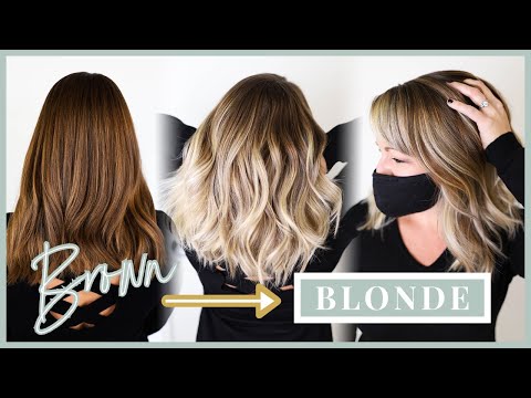 Brunette With Blonde Foils
